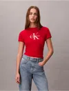 Calvin Klein Jeans Est.1978 Calvin Klein Women's Monogram Logo Tee In Red