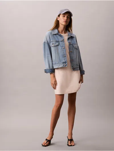 Calvin Klein Jeans Est.1978 Calvin Klein Women's Monogram Mini T-shirt Dress In Pink
