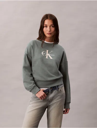 Calvin Klein Jeans Est.1978 Calvin Klein Women's Monologo Fleece Relaxed Sweatshirt In Multi