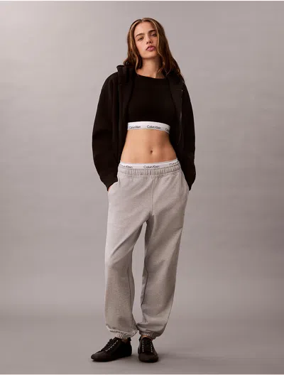 Calvin Klein Jeans Est.1978 Calvin Klein Women's Monologo French Terry Joggers In Gray