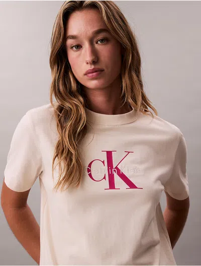 Calvin Klein Jeans Est.1978 Calvin Klein Women's Monologo Tee In Pink