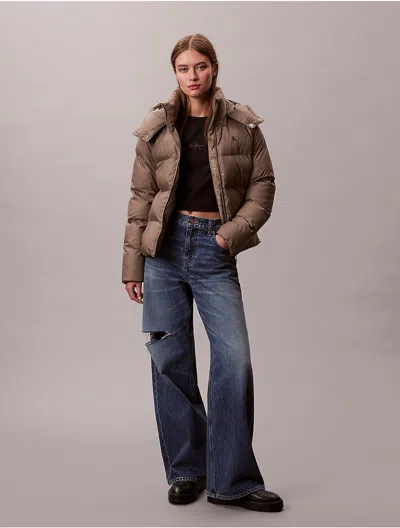 Calvin Klein Jeans Est.1978 Calvin Klein Women's Nylon Puffer Jacket In Brown