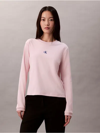 Calvin Klein Jeans Est.1978 Calvin Klein Women's Ombre Logo Graphic Classic T-shirt In Pink