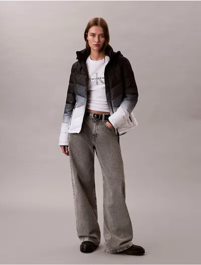 Calvin Klein Jeans Est.1978 Calvin Klein Women's Ombre Slim Puffer Jacket In Black