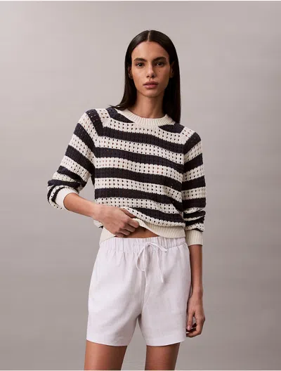 Calvin Klein Jeans Est.1978 Calvin Klein Women's Open Stitch Sweater In Multi