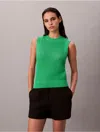 Calvin Klein Jeans Est.1978 Calvin Klein Women's Open Stitch Tank Top In Green