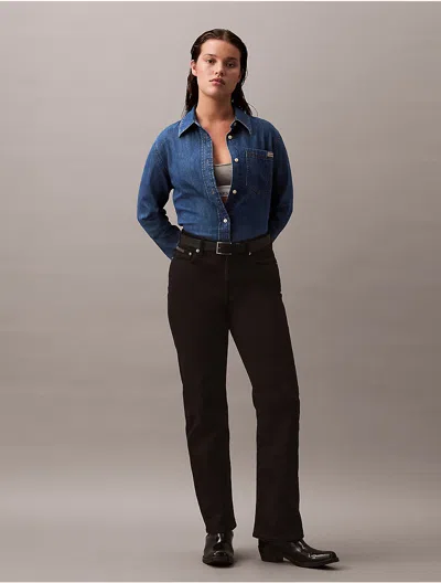 Calvin Klein Jeans Est.1978 Calvin Klein Women's Original Curvy Straight Fit Jeans In Black