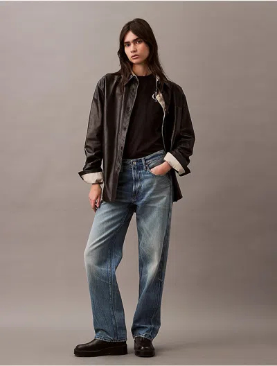 Calvin Klein Jeans Est.1978 Calvin Klein Women's Overlap Monogram Logo Graphic Classic T-shirt In Brown