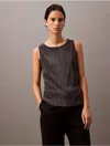 Calvin Klein Jeans Est.1978 Calvin Klein Women's Plisse Tank Top In Black