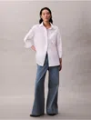 Calvin Klein Jeans Est.1978 Calvin Klein Women's Poplin Relaxed Button-down Shirt In White
