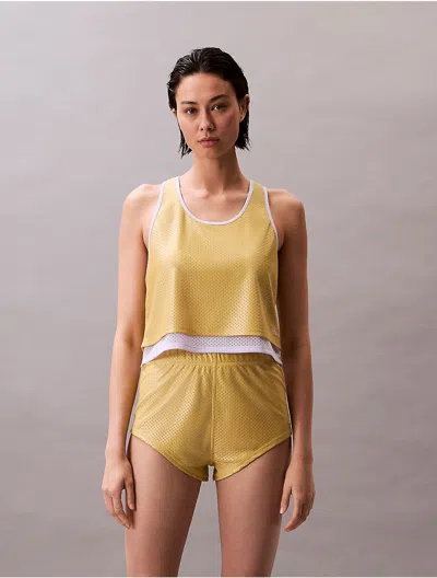 Calvin Klein Jeans Est.1978 Calvin Klein Women's Pride Mesh Shorts In Yellow