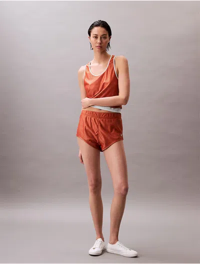 Calvin Klein Jeans Est.1978 Calvin Klein Women's Pride Mesh Shorts In Orange