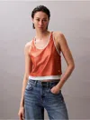 Calvin Klein Jeans Est.1978 Calvin Klein Women's Pride Mesh Tank Top In Orange