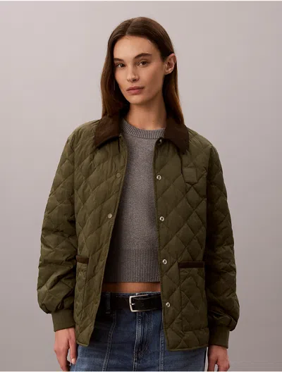 Calvin Klein Jeans Est.1978 Calvin Klein Women's Quilted Liner Jacket In Green