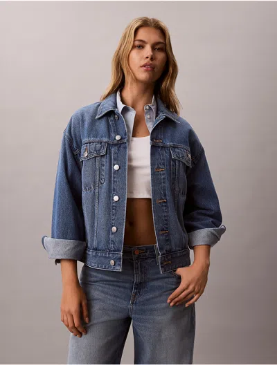 Calvin Klein Jeans Est.1978 Calvin Klein Women's Relaxed Denim Jacket In Blue