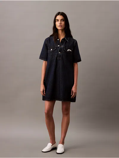 Calvin Klein Jeans Est.1978 Calvin Klein Women's Relaxed Denim Mini Shirt Dress