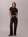 Calvin Klein Jeans Est.1978 Calvin Klein Women's Rhinestone Monogram Slim T-shirt In Black