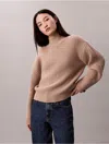 Calvin Klein Jeans Est.1978 Calvin Klein Women's Ribbed Chunky Relaxed Turtleneck Sweater In Brown