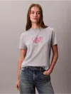 Calvin Klein Jeans Est.1978 Calvin Klein Women's Script Logo Graphic Slim T-shirt In Gray