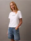 Calvin Klein Jeans Est.1978 White Recycled Cotton T-shirt In White