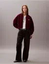 Calvin Klein Jeans Est.1978 Calvin Klein Women's Scuba Cropped Relaxed Bomber Jacket In Brown