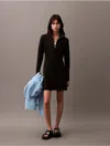 Calvin Klein Jeans Est.1978 Calvin Klein Women's Scuba Zip Collar Mini Dress