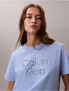 Calvin Klein Jeans Est.1978 Calvin Klein Women's Sequin Logo Graphic Classic T-shirt In Blue
