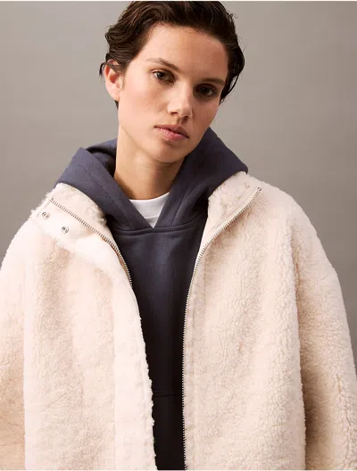 Calvin Klein Jeans Est.1978 Calvin Klein Women's Sherpa Jacket In Green
