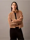 Calvin Klein Jeans Est.1978 Calvin Klein Women's Sherpa Jacket In Brown