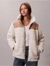 Calvin Klein Jeans Est.1978 Calvin Klein Women's Sherpa Puffer Jacket In Gray
