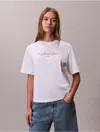 Calvin Klein Jeans Est.1978 Calvin Klein Women's Shine Script Logo Boxy T-shirt In White