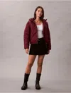 Calvin Klein Jeans Est.1978 Calvin Klein Women's Short Puffer Jacket In Burgundy