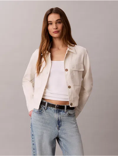 Calvin Klein Jeans Est.1978 Calvin Klein Women's Short Utility Jacket In White