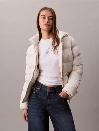 Calvin Klein Jeans Est.1978 Calvin Klein Women's Slim Puffer Jacket In White