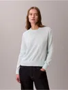 Calvin Klein Jeans Est.1978 Calvin Klein Women's Smooth Cotton Monogram Sweater In Gray