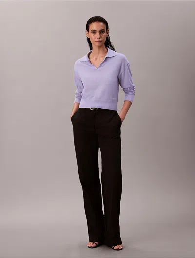 Calvin Klein Jeans Est.1978 Calvin Klein Women's Smooth Cotton Rib Mini Button-down Dress In Black