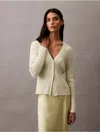 Calvin Klein Jeans Est.1978 Calvin Klein Women's Smooth Cotton Rib Sweater Cardigan