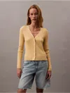 Calvin Klein Jeans Est.1978 Calvin Klein Women's Smooth Cotton Rib Sweater Cardigan