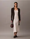 Calvin Klein Jeans Est.1978 Calvin Klein Women's Smooth Cotton Rib Sweater Duster In Black
