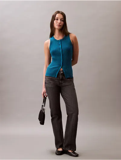 Calvin Klein Jeans Est.1978 Calvin Klein Women's Smooth Cotton Rib Sweater Tank