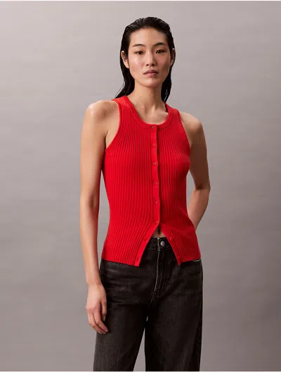 Calvin Klein Jeans Est.1978 Calvin Klein Women's Smooth Cotton Rib Sweater Tank