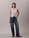 Calvin Klein Jeans Est.1978 Calvin Klein Women's Smooth Cotton Rib Sweater Tank In Gray