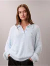 Calvin Klein Jeans Est.1978 Calvin Klein Women's Soft Polo Relaxed Sweater In Blue