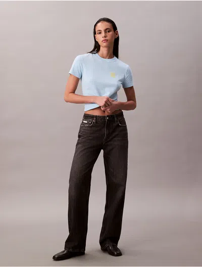 Calvin Klein Jeans Est.1978 Calvin Klein Women's Square Logo Graphic Slim T-shirt