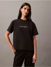 Calvin Klein Jeans Est.1978 Calvin Klein Women's Standard Logo Boxy Fit Crewneck T-shirt