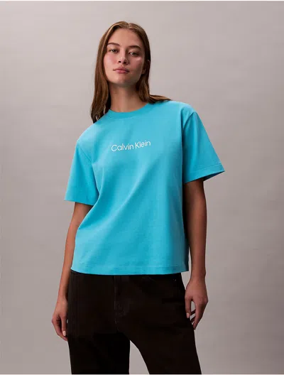 Calvin Klein Jeans Est.1978 Calvin Klein Women's Standard Logo Boxy Fit Crewneck T-shirt
