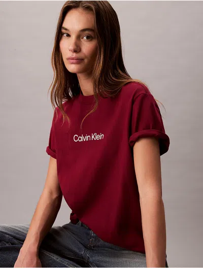 Calvin Klein Jeans Est.1978 Calvin Klein Women's Standard Logo Boxy Fit Crewneck T-shirt