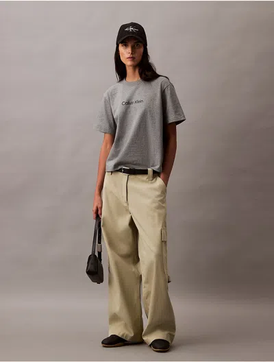 Calvin Klein Jeans Est.1978 Calvin Klein Women's Standard Logo Relaxed T-shirt In Gray