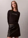 Calvin Klein Jeans Est.1978 Calvin Klein Women's Standard Logo Slim T-shirt In Black