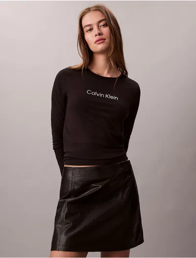Calvin Klein Jeans Est.1978 Calvin Klein Women's Standard Logo Slim T-shirt In Black